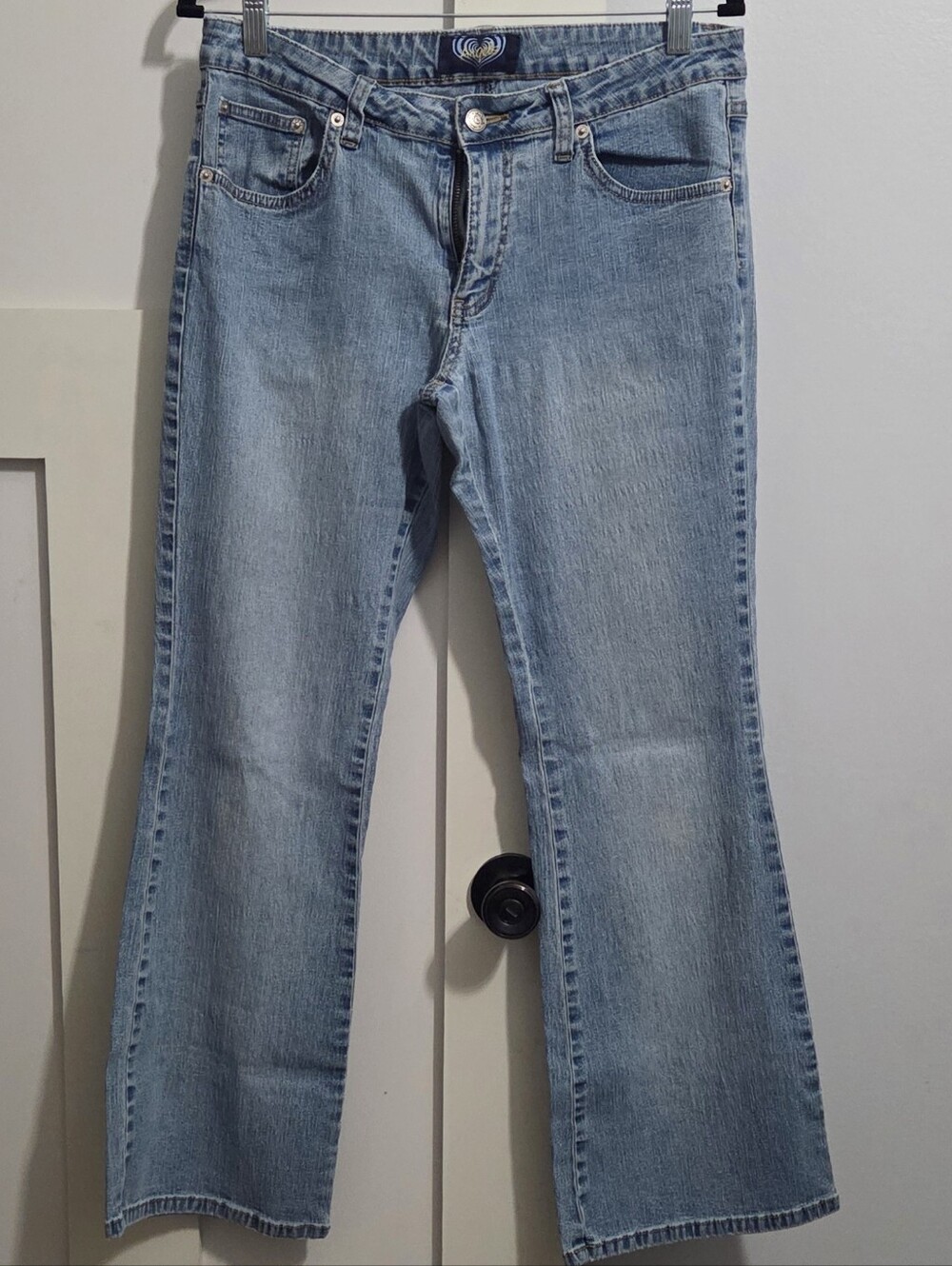 Vintage Y2K - Angels - Light Blue Flare Jeans